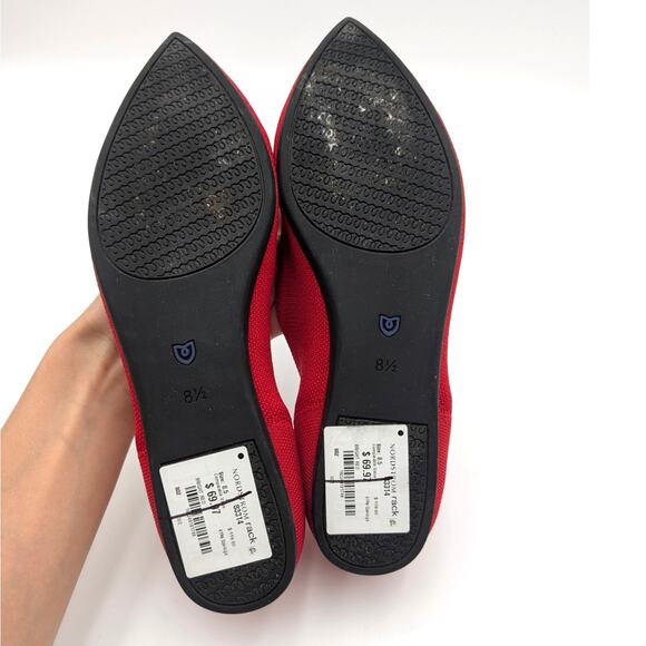 Rothy’s The Point II Pointed Toe Flat Shoes Women's Bright Red Size US8.5 EU39 - Picture 8 of 11